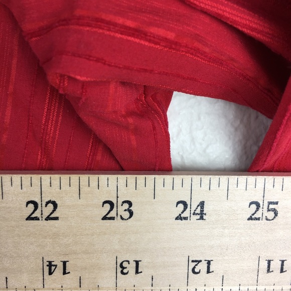 Coldwater Creek Red Zipper Front 3/4 Sleeve Blouse Top Shirt Sz 2X - Picture 9 of 11